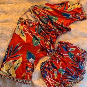 Two Piece Islander Crop Set